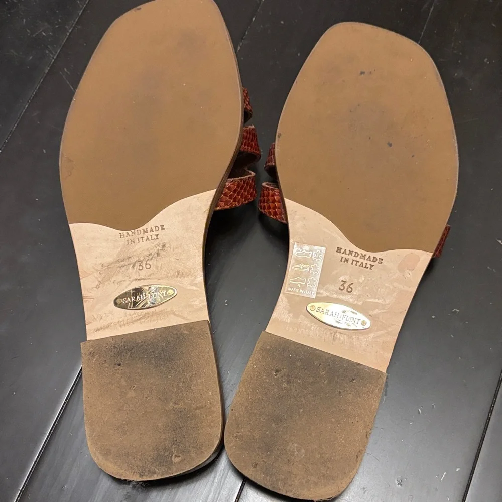 Sarah Flint Women's Red-Brown Sandals - Picture 3 of 3